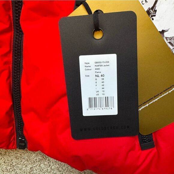 Goldbergh Porter Ski Jacket NWT US 10 Flame Red Waterproof - Picture 9 of 9